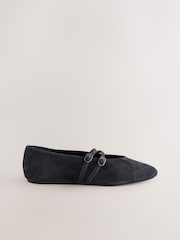 Замша військово-морського флоту - Взуття Forever Comfort ® Leather Round Toe Mary Jane - Image 2 of 6