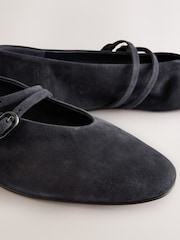 Замша військово-морського флоту - Взуття Forever Comfort ® Leather Round Toe Mary Jane - Image 4 of 6
