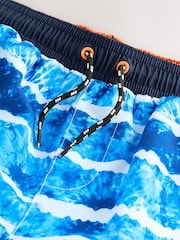 Blue Tiedye Printed Swim Shorts (3-16yrs) - Image 4 of 5