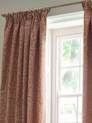 Morris & Co Brick Acorn Tonal Jacquard Pencil Pleat Curtains - Image 3 of 7