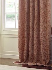 Morris & Co Brick Acorn Tonal Jacquard Pencil Pleat Curtains - Image 4 of 7