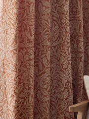 Morris & Co Brick Acorn Tonal Jacquard Pencil Pleat Curtains - Image 5 of 7