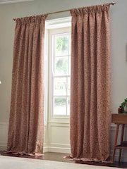 Morris & Co Brick Acorn Tonal Jacquard Pencil Pleat Curtains - Image 7 of 7