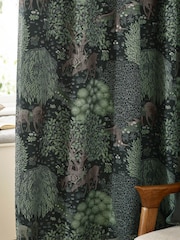 Morris & Co Forest Green The Brook Jacquard Pencil Pleat Pencil Pleat Curtains - Image 5 of 7