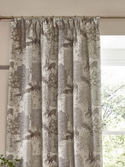 Morris & Co Linen The Brook Jacquard Pencil Pleat Curtain - Image 3 of 7