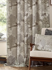 Morris & Co Linen The Brook Jacquard Pencil Pleat Curtain - Image 4 of 7