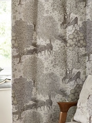 Morris & Co Linen The Brook Jacquard Pencil Pleat Curtain - Image 5 of 7