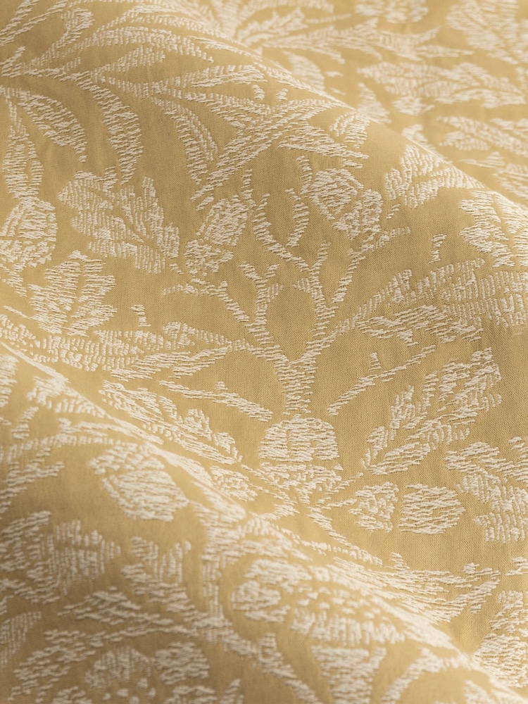 Morris & Co Saffron Acorn Tonal Jacquard Pencil Pleat Curtains - Image 5 of 5 Morris & Co Saffron Acorn Tonal Jacquard Pencil Pleat Curtains - Image 5 of 5