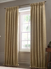 Morris & Co Saffron Acorn Tonal Jacquard Pencil Pleat Pencil Pleat Curtains - Image 7 of 7