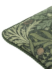 Morris & Co Thyme Forest Green Acorn Jacquard Chenille Cushion - Image 3 of 4