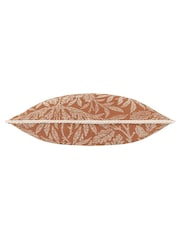 Morris & Co Brick Orange Acorn Tonal Jacquard Piped Cushion - Image 2 of 4