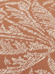 Morris & Co Brick Orange Acorn Tonal Jacquard Piped Cushion - Image 3 of 4