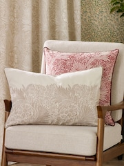 Morris & Co Russet Marigold Jacquard Piped Cushion - Image 4 of 4