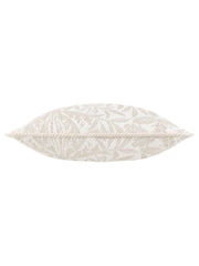 Morris & Co Ivory Acorn Tonal Jacquard Piped Cushion - Image 2 of 4