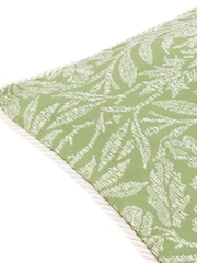 Morris & Co Sage Acorn Tonal Jacquard Piped Cushion - Image 4 of 4