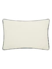 Morris & Co. Leaf Green Marigold Embroidered Piped Cushion - Image 2 of 5