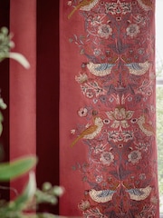 Morris & Co Berry Strawberry Theif Embroidered Pencil Pleat Pencil Pleat Curtains - Image 4 of 7