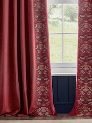 Morris & Co Berry Strawberry Theif Embroidered Pencil Pleat Pencil Pleat Curtains - Image 5 of 7