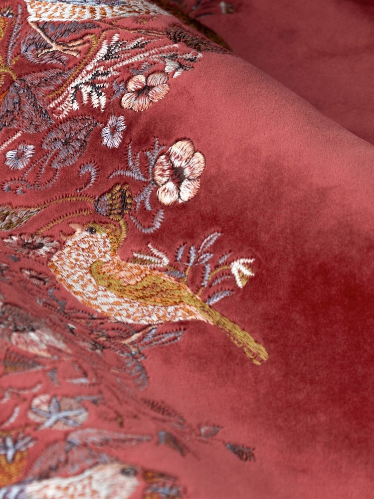 Morris & Co Berry Strawberry Thief Embroidered Pencil Pleat Curtains - Image 5 of 5 Morris & Co Berry Strawberry Thief Embroidered Pencil Pleat Curtains - Image 5 of 5