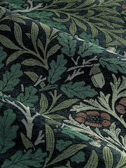 Morris & Co Thyme Forest Acorn Jacquard Chenille Pencil Pleat Curtains - Image 6 of 6