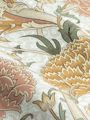 Morris & Co. Stone/Clay Cray Floral Chenille Pencil Pleat Curtains - Image 7 of 7