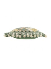 Morris & Co Sage Sunflower Cray Floral Chenille Piped Cushion - Image 3 of 5