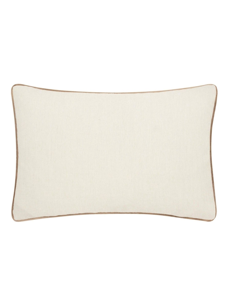 Morris & Co. Stone Marigold Embroidered Piped Cushion - Image 2 of 5