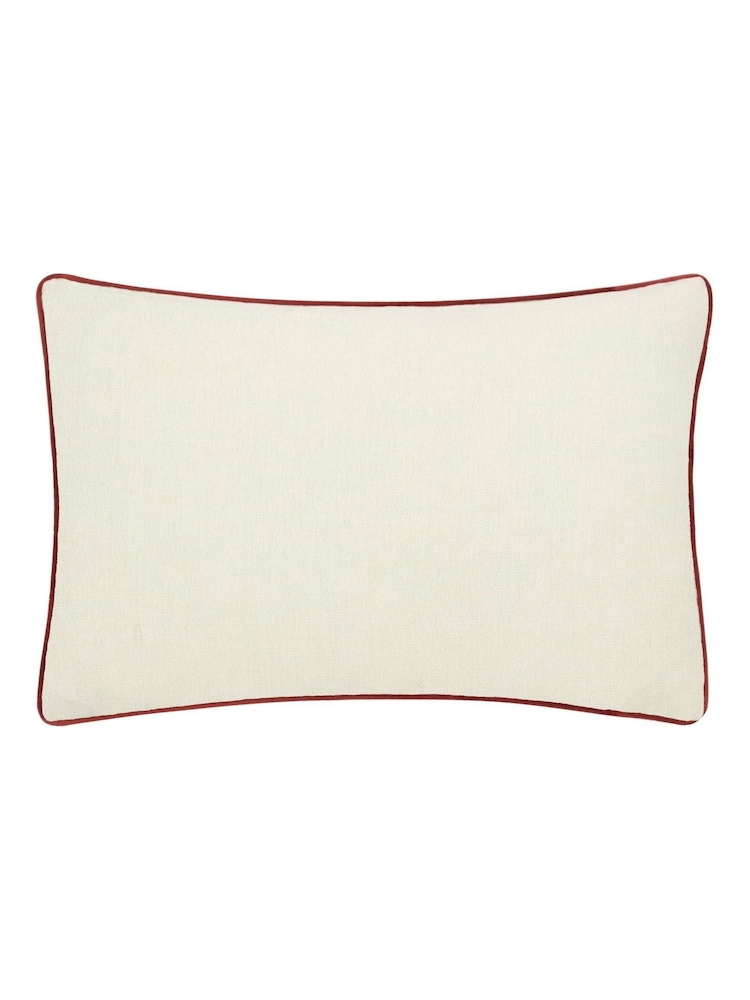 Morris & Co. Russet Marigold Embroidered Piped Cushion - Image 2 of 4