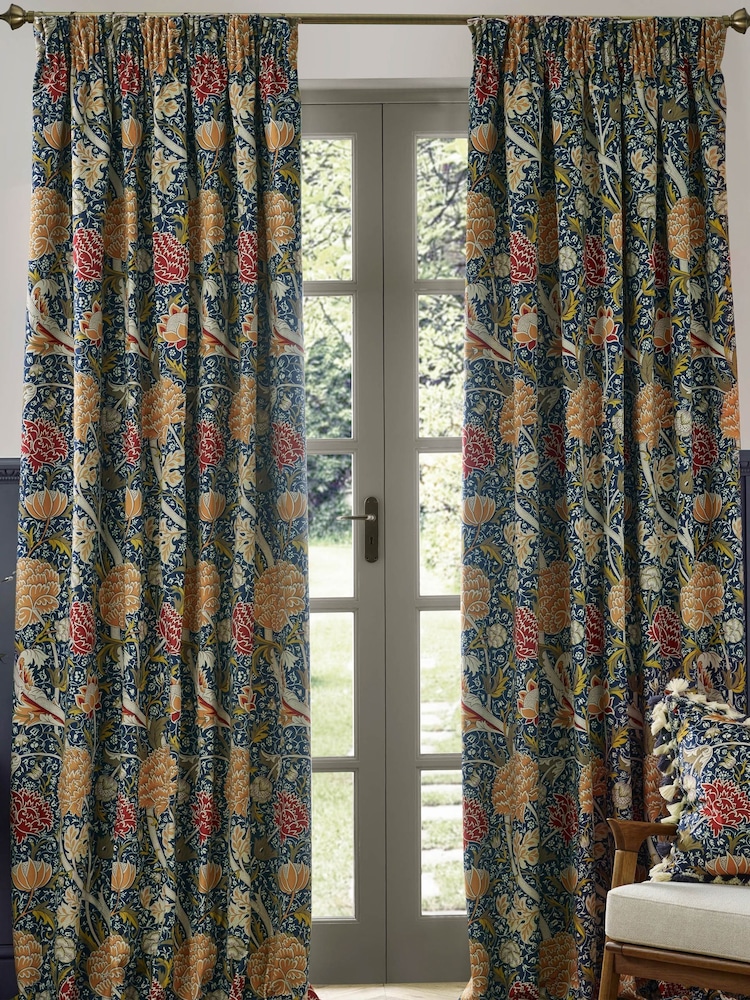 Morris & Co Cray Floral Chenille Pencil Pleat Curtains - Imagen 2 de 7 Morris & Co Cray Floral Chenille Pencil Pleat Curtains - Imagen 2 de 7