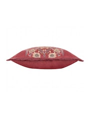 Morris & Co Berry Strawberry Thief Embroidered Fringed Cushion - Image 6 of 8