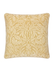Morris & Co Gold Acorn Tonal Jacquard Piped Cushion - Image 1 of 4