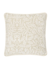 Morris & Co Linen Natural Acorn Jacquard Piped Cushion - Image 1 of 4