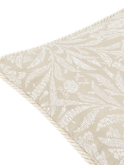 Morris & Co Linen Natural Acorn Jacquard Piped Cushion - Image 4 of 4