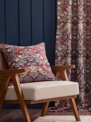 Morris & Co. Berry Strawberry Thief Jacquard Pencil Pleat Curtains - Image 2 of 4