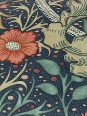 Morris & Co Indigo Seaweed Matt Velvet Piped Cushion - Image 5 of 5