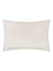 Morris & Co Linen The Brook Embroidered Velvet Braided Cushion - Image 2 of 4