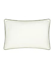 Morris & Co Stone Sunflower Seaweed Matt Velvet Piped Cushion - Image 3 of 5