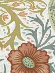 Morris & Co Stone Sunflower Seaweed Matt Velvet Piped Cushion - Image 5 of 5