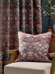 Morris & Co. Berry Strawberry Thief Jacquard Piped Cushion - Image 1 of 5