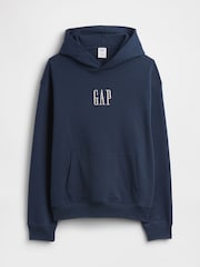 Gap Blue Vintage Soft Oversized Mini-Logo Hoodie - Image 6 of 6