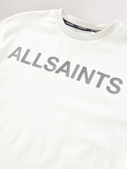 smALLSAINTS White Oversized Boys Logo Infill Crew T-Shirt - Image 6 of 7