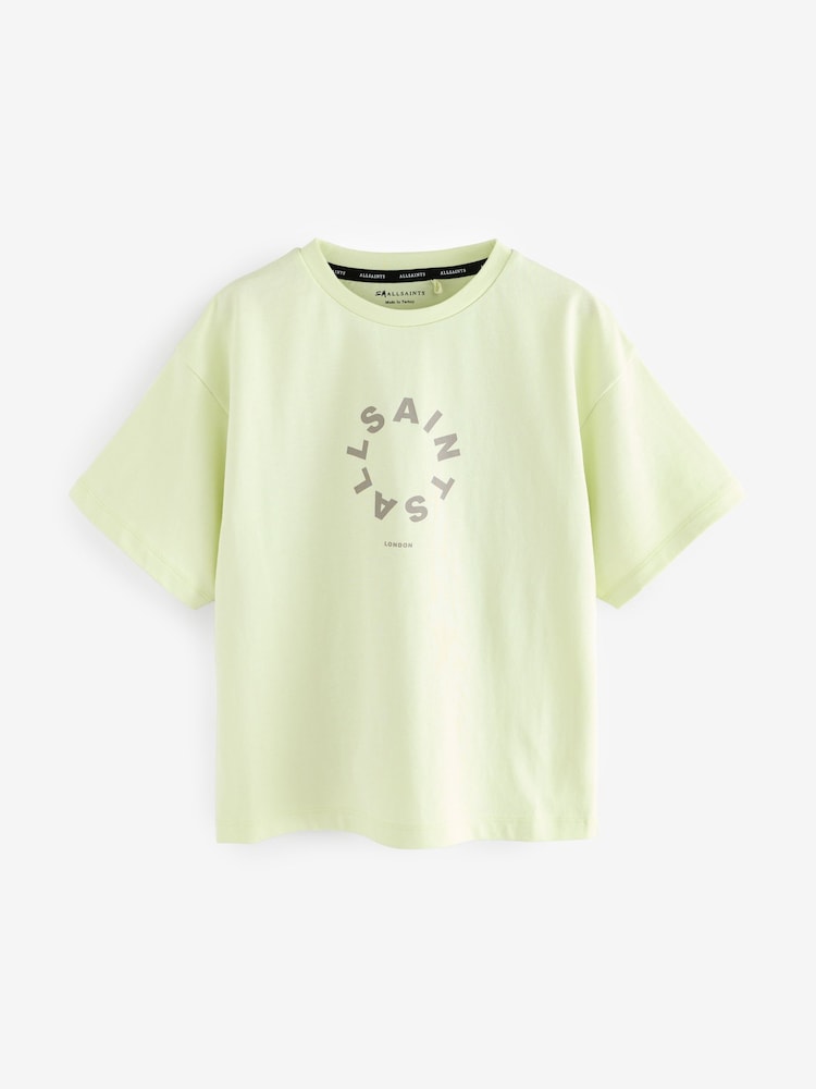 smALLSAINTS Lime Green Oversized Tierra Crew Logo T-Shirt - Image 5 of 8