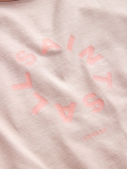 Roze met wassing - smALLSAINTS Oversized Tierra T-shirt met ronde hals en logo - Image 6 of 7