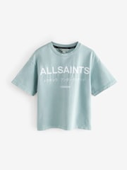 smALLSAINTS Washed Blue Oversized Underground Crew T-Shirt - Image 4 of 7