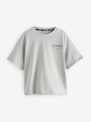 smALLSAINTS Grey/Flocked Oversized Underground Crew 100% Cotton T-Shirt - Image 5 of 8