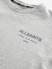 smALLSAINTS Grey/Flocked Oversized Underground Crew 100% Cotton T-Shirt - Image 7 of 8