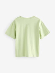 smALLSAINTS Green Boys Logo Crew Relaxed 100% Cotton T-Shirts 3 Pack - Image 5 of 8