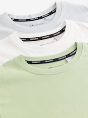 smALLSAINTS Green Boys Logo Crew Relaxed 100% Cotton T-Shirts 3 Pack - Image 6 of 8