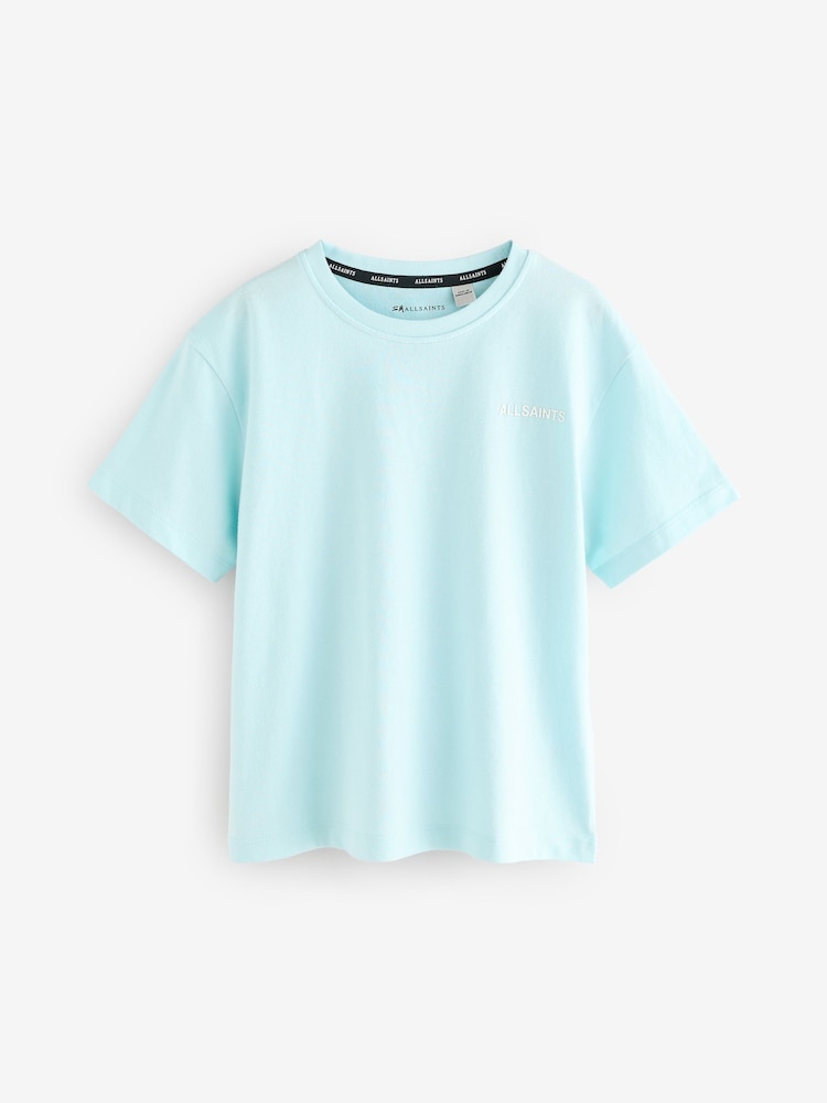 smALLSAINTS Blue Boys Logo Crew Relaxed 100% Cotton T-Shirts 3 Pack - Image 2 of 8