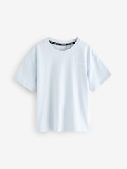 smALLSAINTS Blue Boys Logo Crew Relaxed 100% Cotton T-Shirts 3 Pack - Image 3 of 8